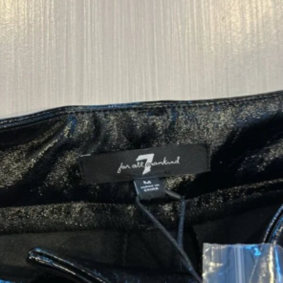 7 for All Mankind NWT Black Patent Faux Leather Pants - Picture 4 of 8